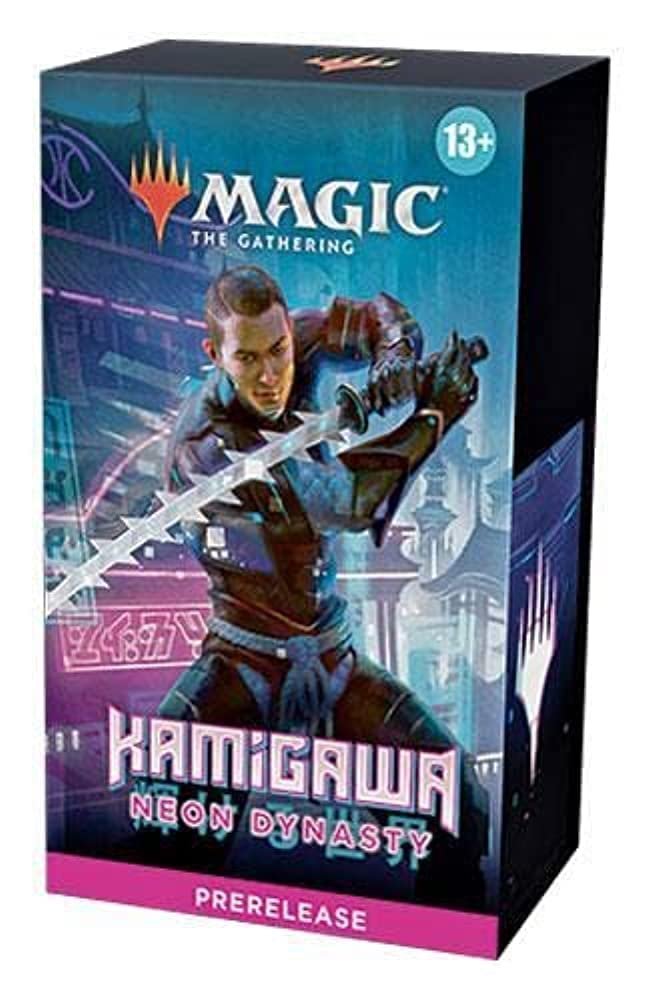 51vnDh4nkhL MTG Magic the Gathering Kamigawa Neon Dynasty Prerelease Booster Packs Kit - Image 1