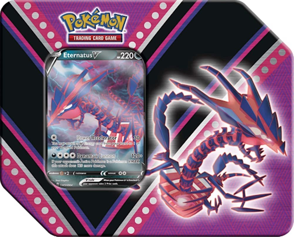 61MAVYB_FIL Pokemon V Power Eternatus Tin, Multicolor - Image 1