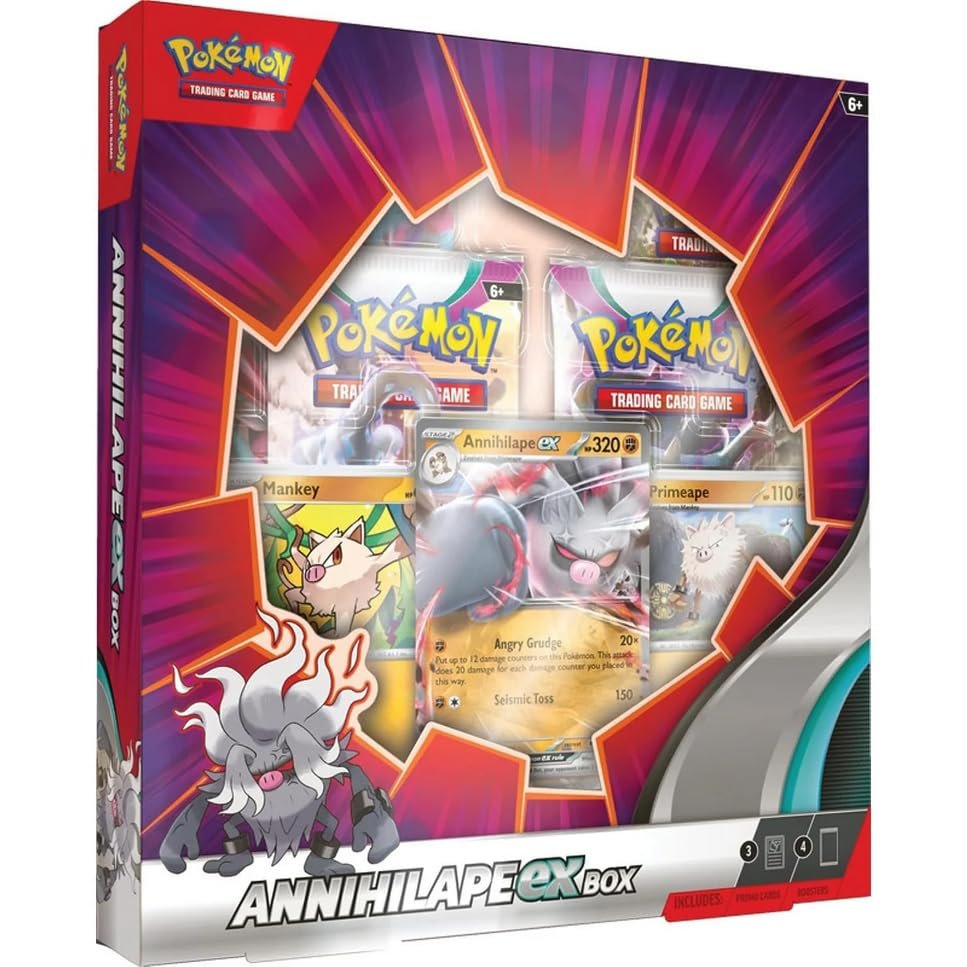 61Tfp5wX40L Pokemon EX Annihilape Collection Box (Sealed, x6) by The Pokemon Company - Image 1