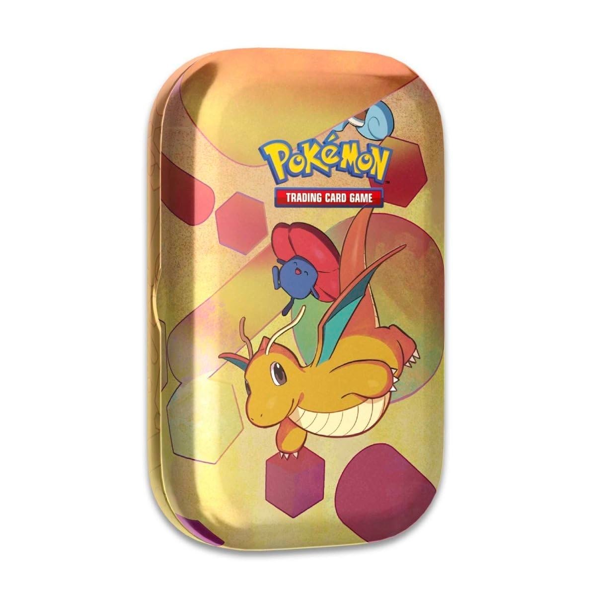 61V8yP2fTrL Pokémon TCG: Scarlet & Violet—151 Mini Tin – Dragonite and Vileplume (2 Booster Packs, 1 Coin & 1 Art Card) - Image 1