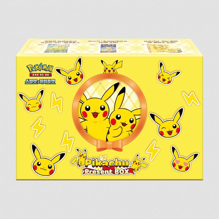 61bdPPITs1L Pokemon TCG: Scarlet and Violet Pikachu Present Box (Korean Version) - Image 1