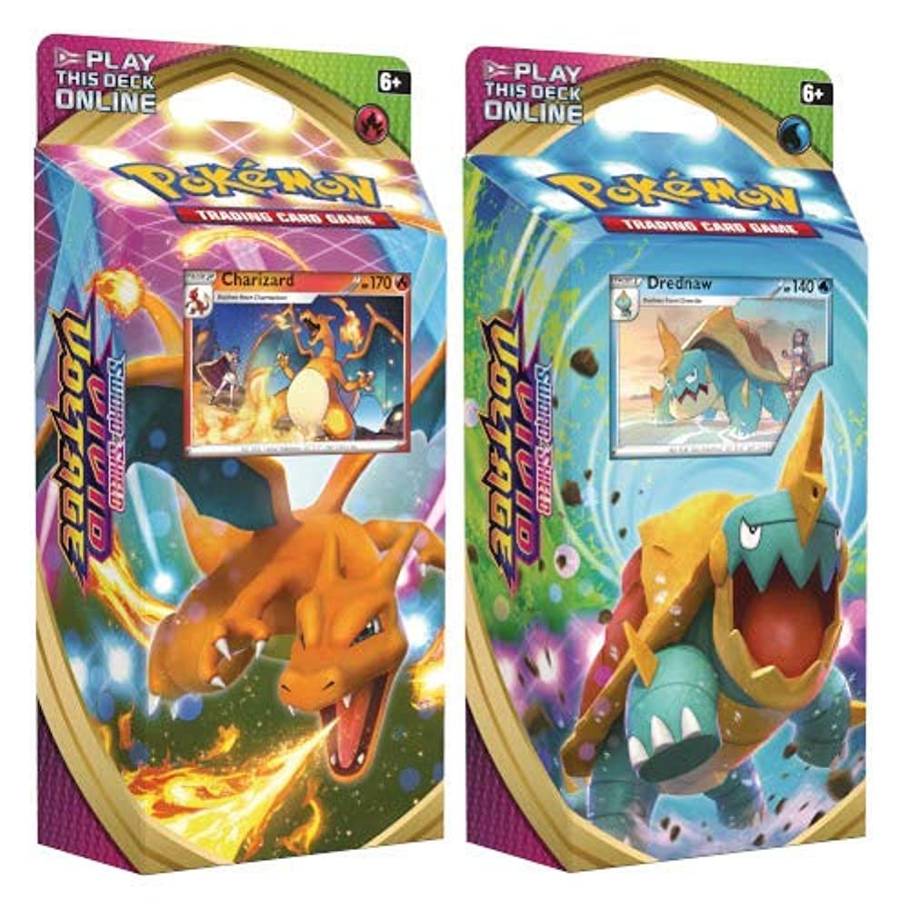 61ucmonsy0L Pokemon 175-80757 Pokemon-Sword & Shield 4 Vivid Voltage-Theme Decks-Set of 2 Charizard & 1 x Drednaw - Image 1