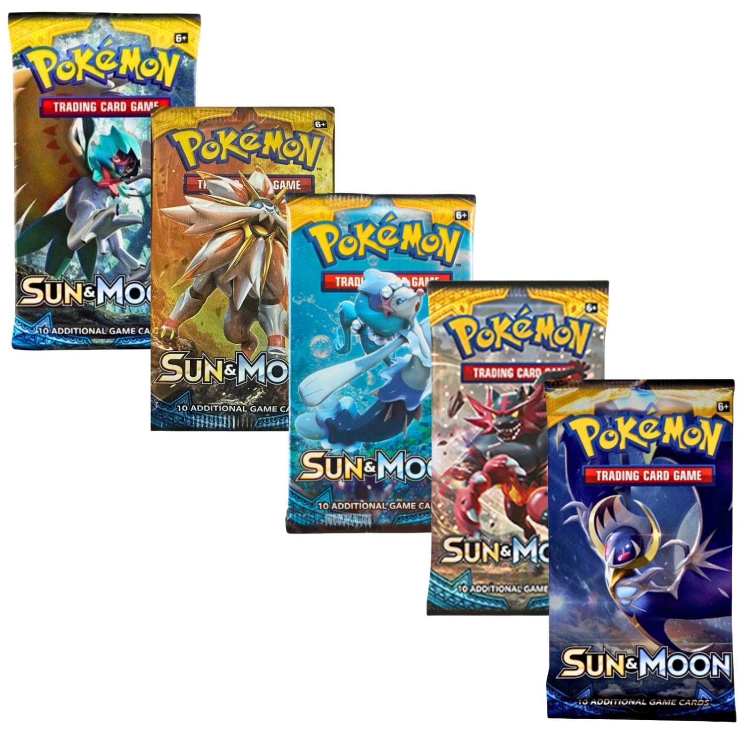 71-axOeENEL-1 Pokemon Sun & Moon (SM1) | 5 Booster Packs (One of Each Artwork) - Image 1