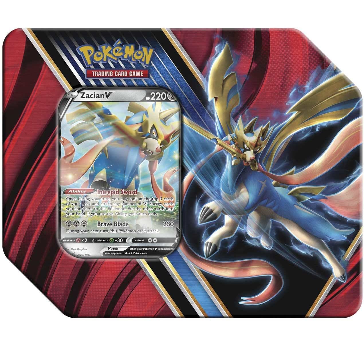 71RbrcQBZSL Pokémon TCG: 2020 Legends of Galar Tin - Zacian, Multicolor - Image 1