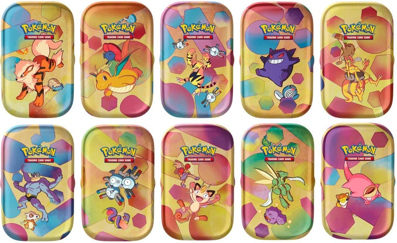 Pokemon 151 Mini Tins - Sealed Display - Complete Set of 10
