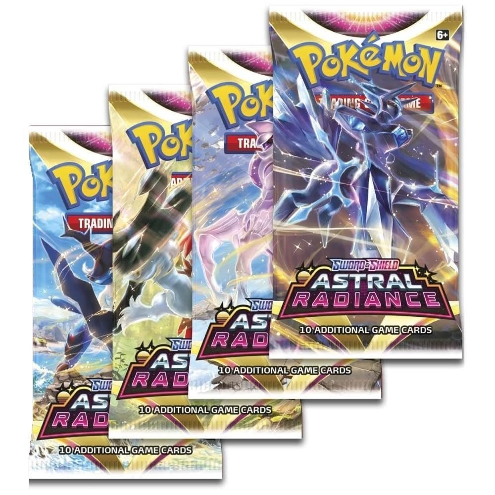 71YW3pTA29L Pokemon TCG: Sword & Shield Astral Radiance 4 Booster Packs - Image 1