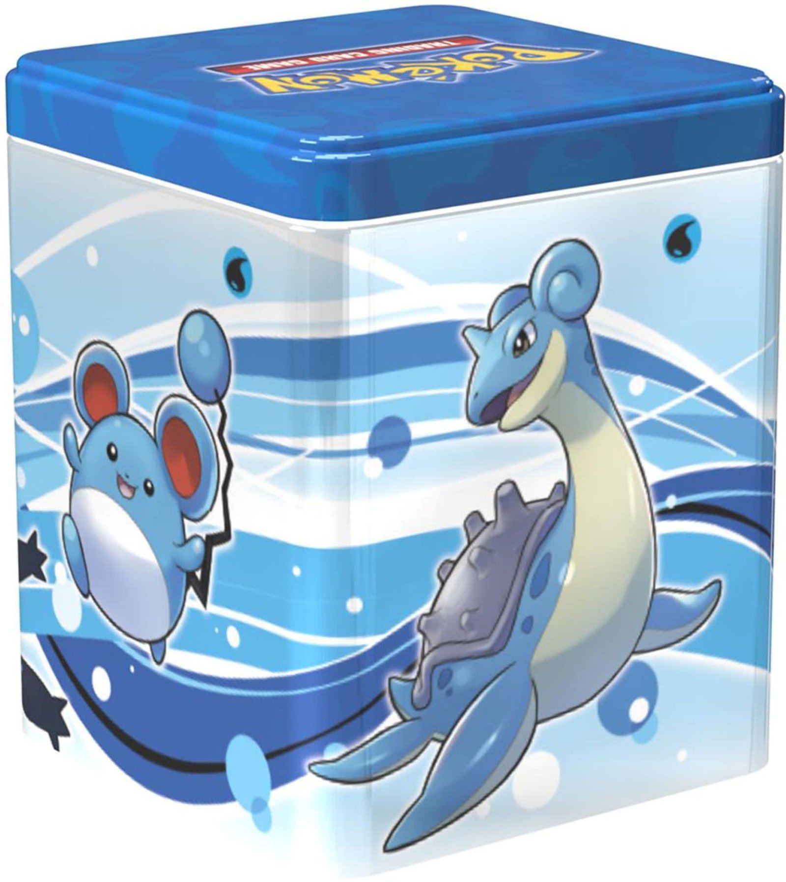 71gT9TdiJWL Pokemon TCG: Water Stacking Tin (3 Booster Packs & Coin) - Image 1