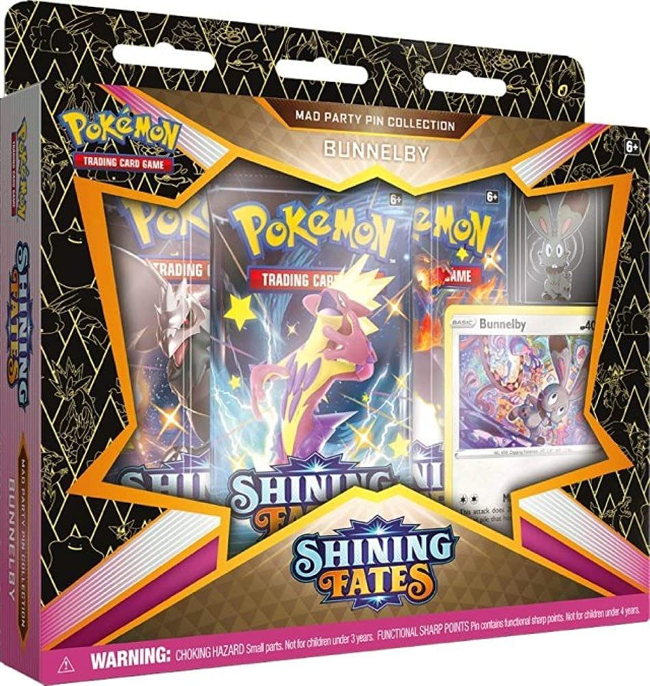 71ptkjIAZNL Pokemon Sword & Shield 4.5 Shining Fates Mad City Pin Party Bunnelby - Image 1