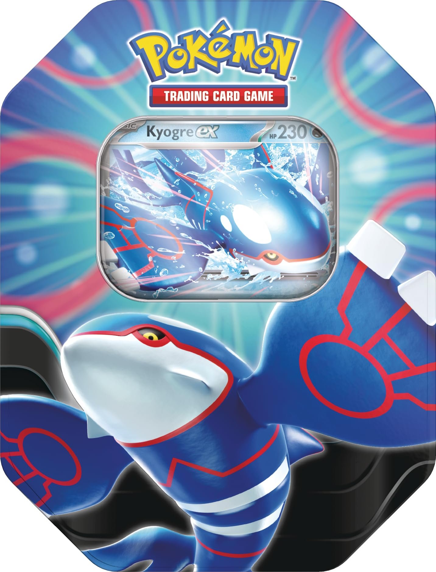 71uk4s44iTL Pokémon TCG: Azure Legends Tin – Kyogre ex (4 Booster Packs & 1 Foil Promo Card) - Image 1