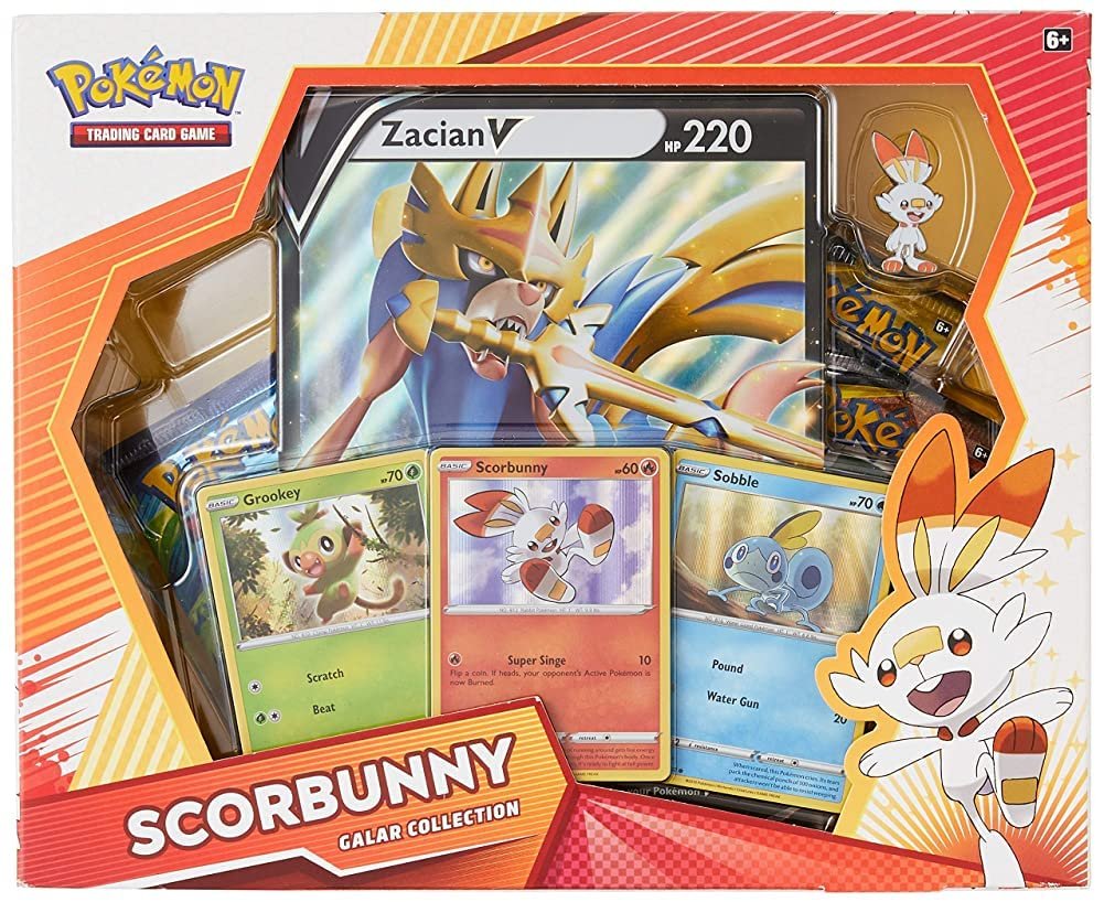 Pokemon TCG: Galar Collection Scorbunny Box | 4 Booster Pack, Multicolor