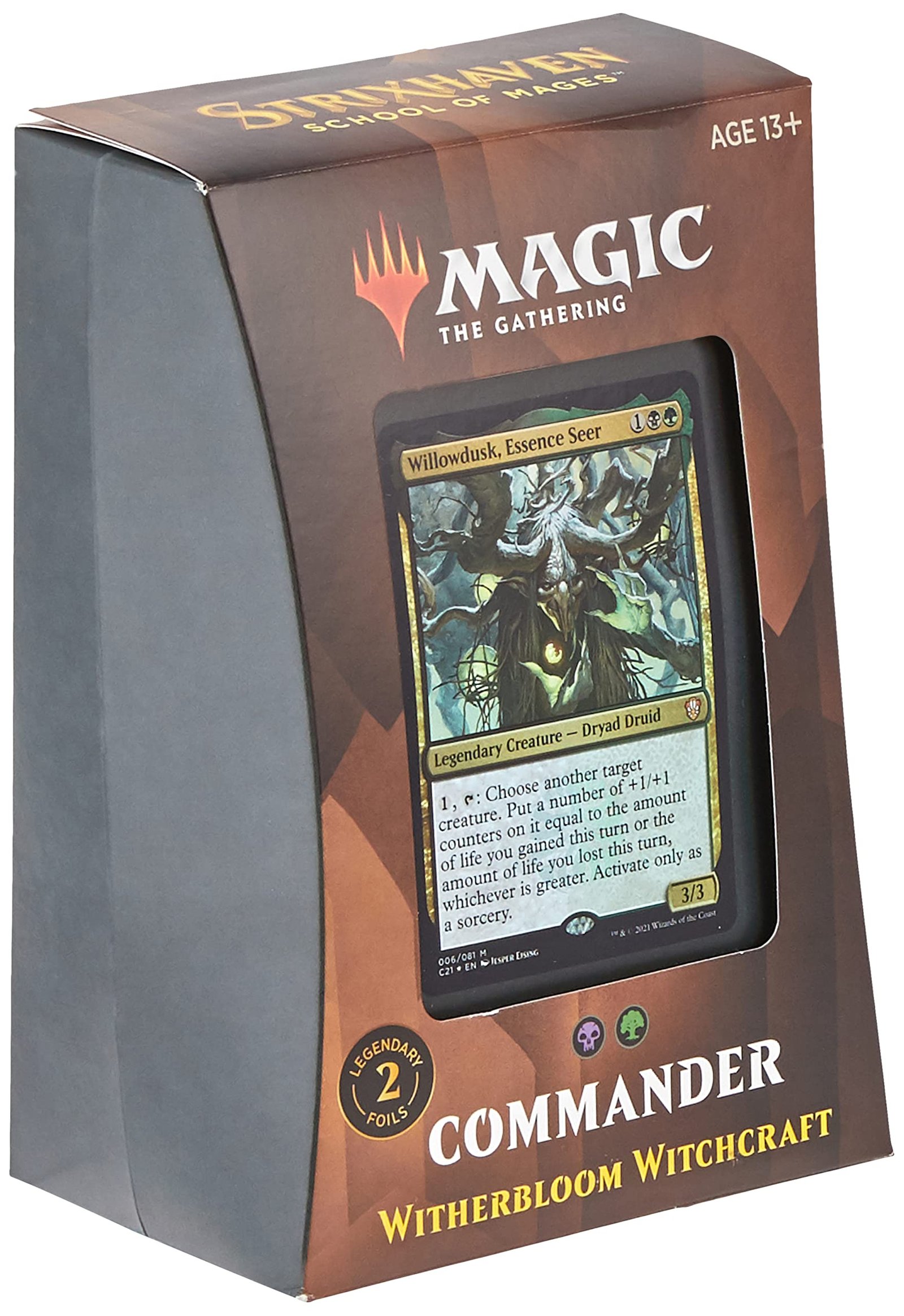 811rJA8rWnL Magic: The Gathering Strixhaven Commander Deck – Witherbloom Witchcraft (Black-Green) - Image 1