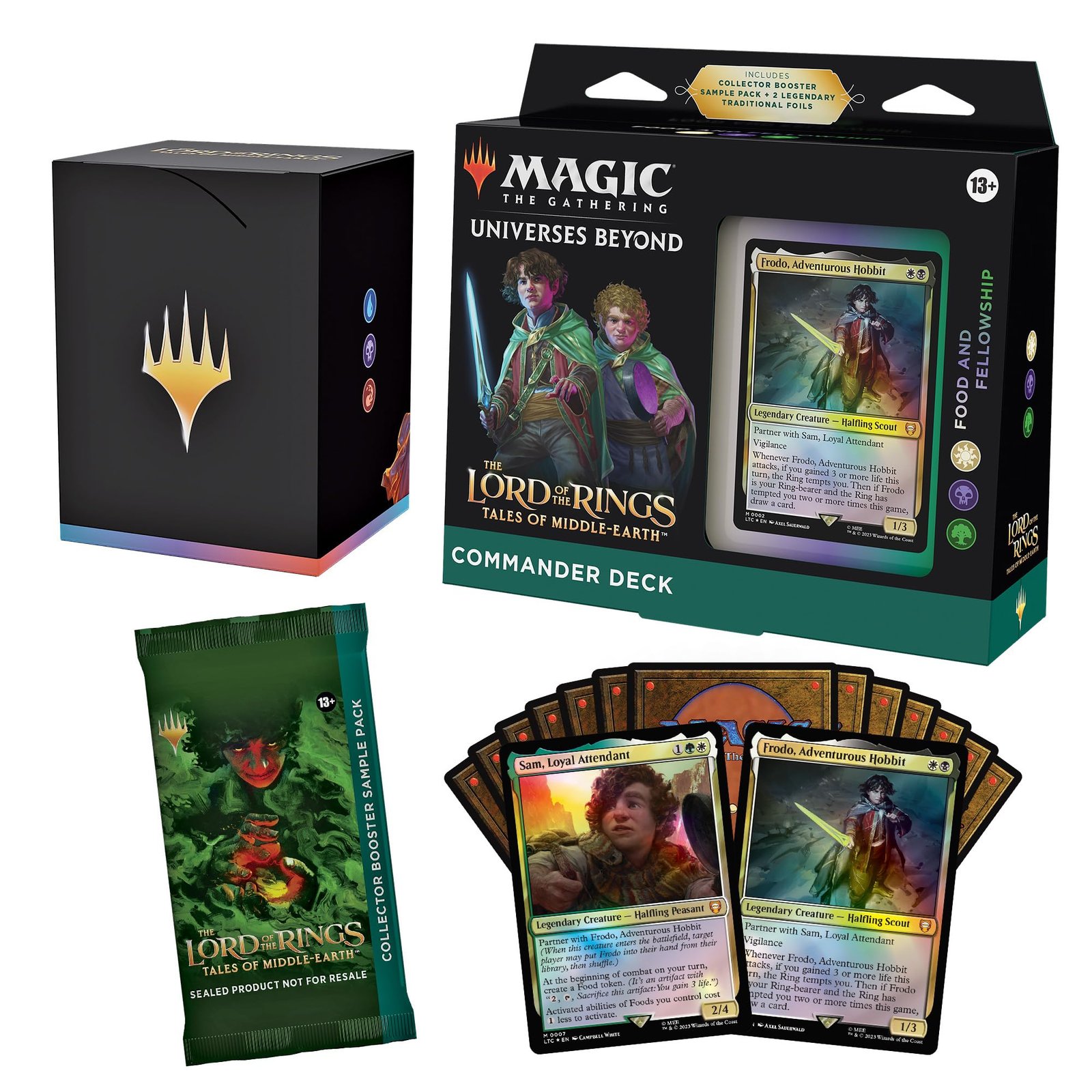 813TAs_ZTeL Magic The Gathering The Lord of The Rings: Tales of Middle-Earth Commander Deck 2 + Collector Booster Sample Pack - Image 1