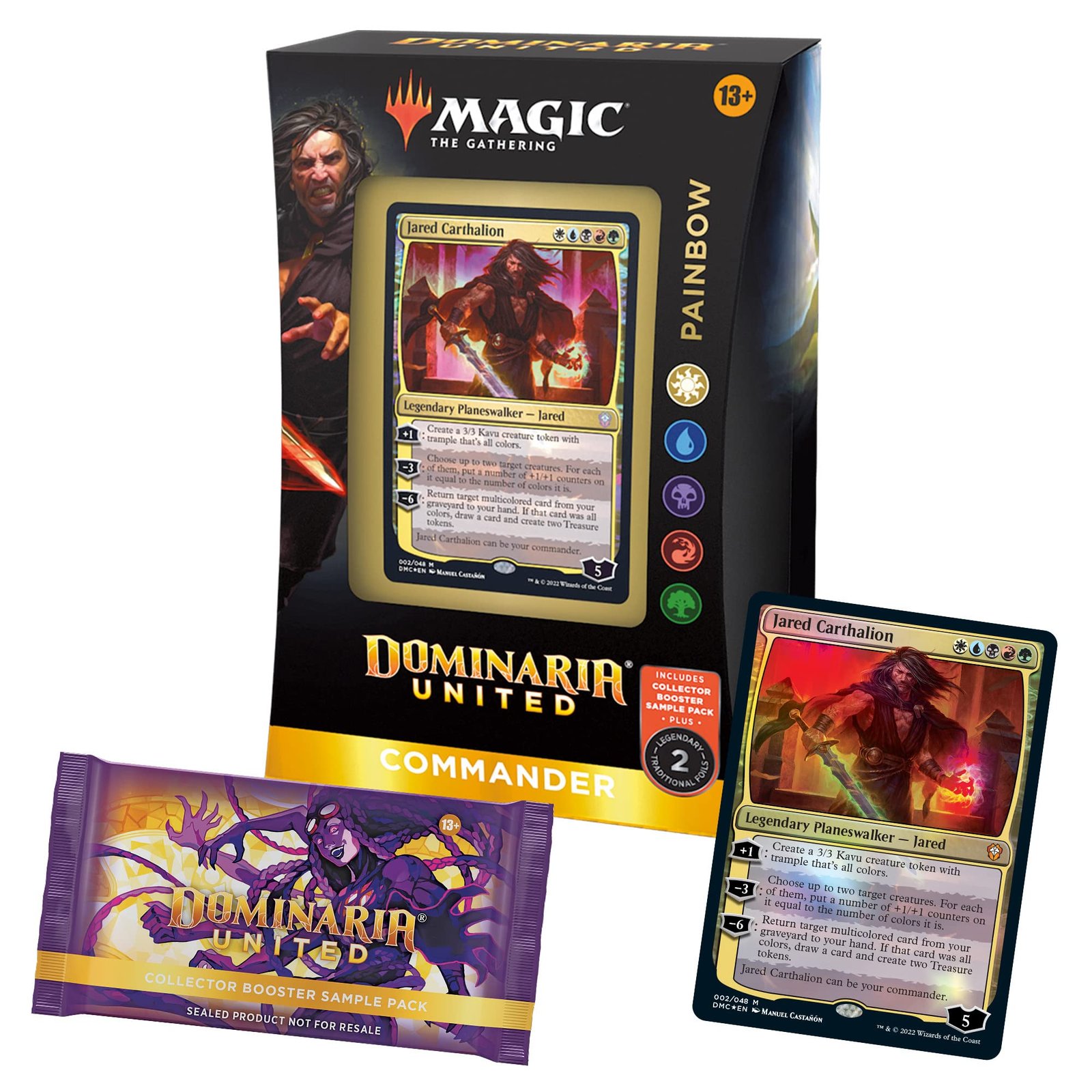 813ewud62pL-1 Magic: The Gathering Dominaria United Commander Deck – Painbow + Collector Booster Sample Pack - Image 1