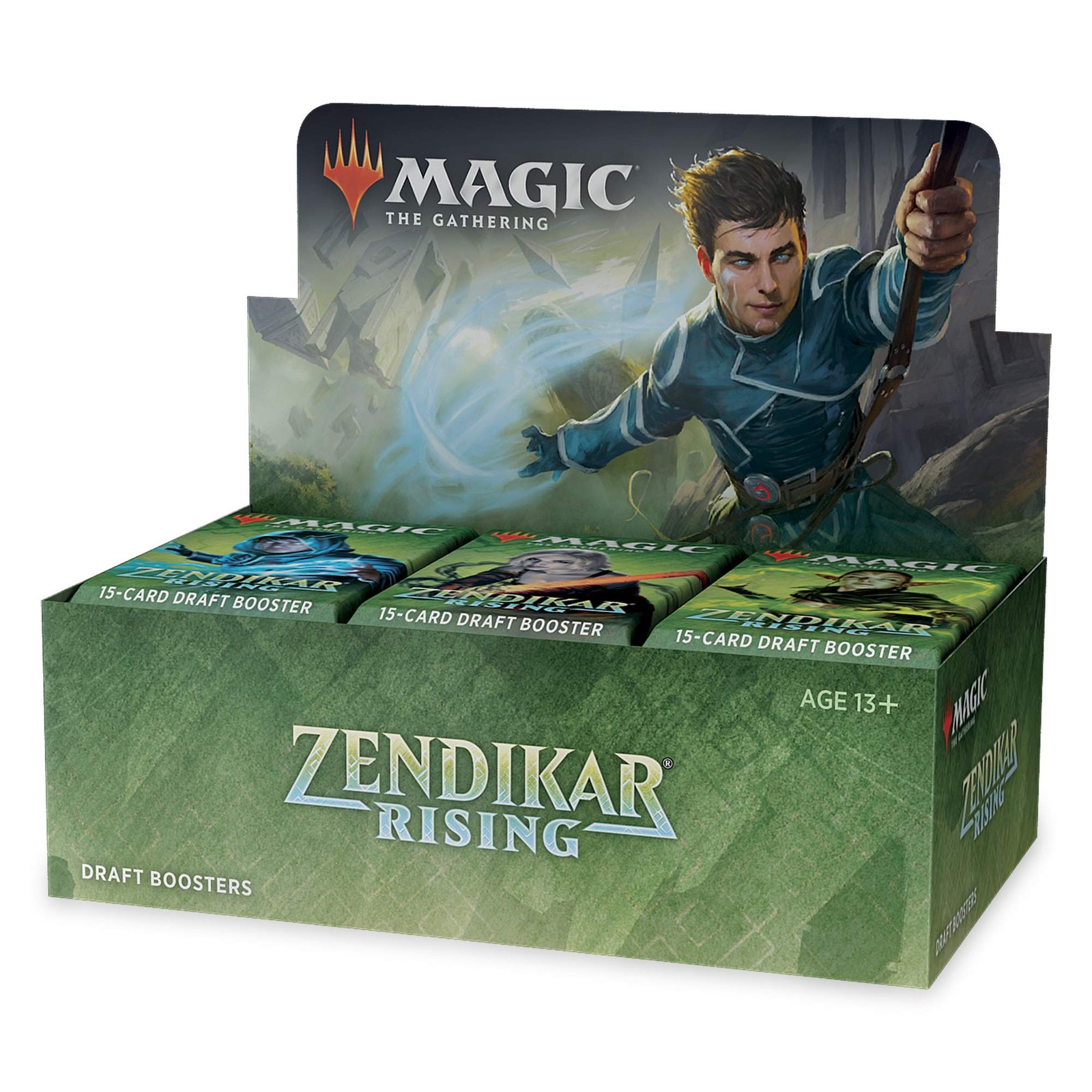 818oG9FyRDL Magic The Gathering Zendikar Rising Draft Booster Box | 36 Booster Packs (540 Cards) + 1 Box Topper | 36 Full Art Lands | Factory Sealed - Image 1