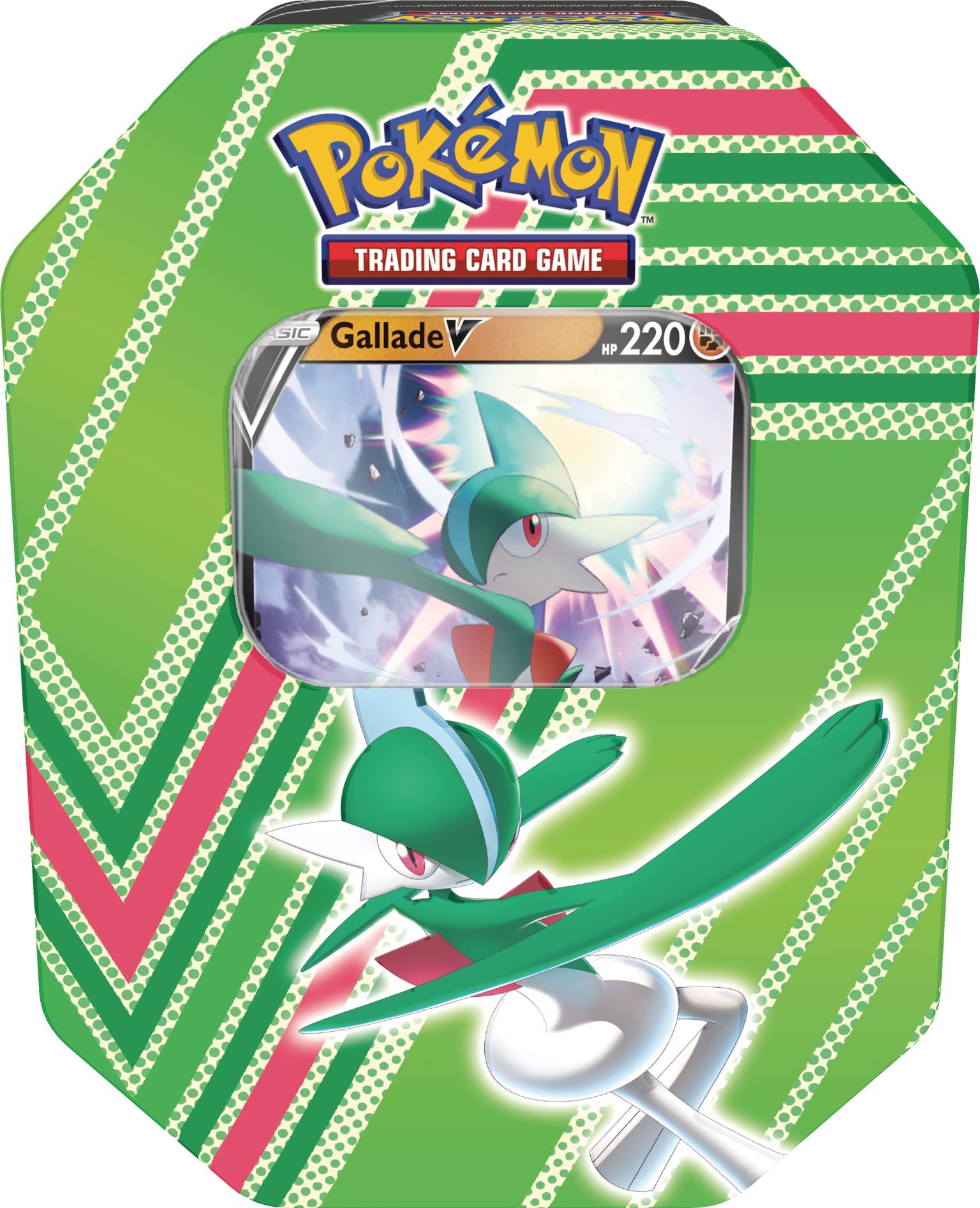 819QVoSPcsL Pokémon Hidden Potential Tin – Gallade V (1 Foil Card & 4 Booster Packs) - Image 1