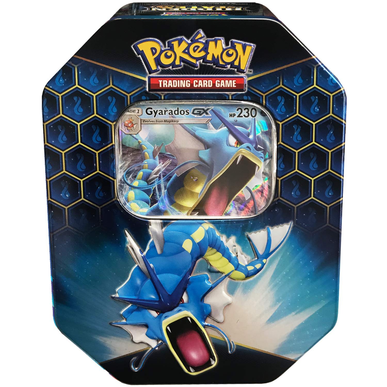 819mKhhCseL Pokemon TCG: Sun & Moon Hidden Fates - Gyarados-GX Collector's Tin - Image 1