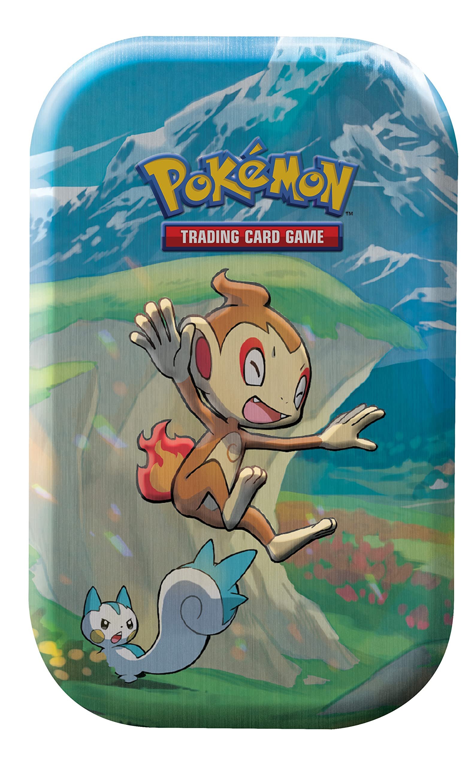 Pokémon TCG: Sinnoh Stars Mini Tin - Chimchar, Pachirisu (2 Booster Packs & 1 Pokémon Art Card),Multicolor