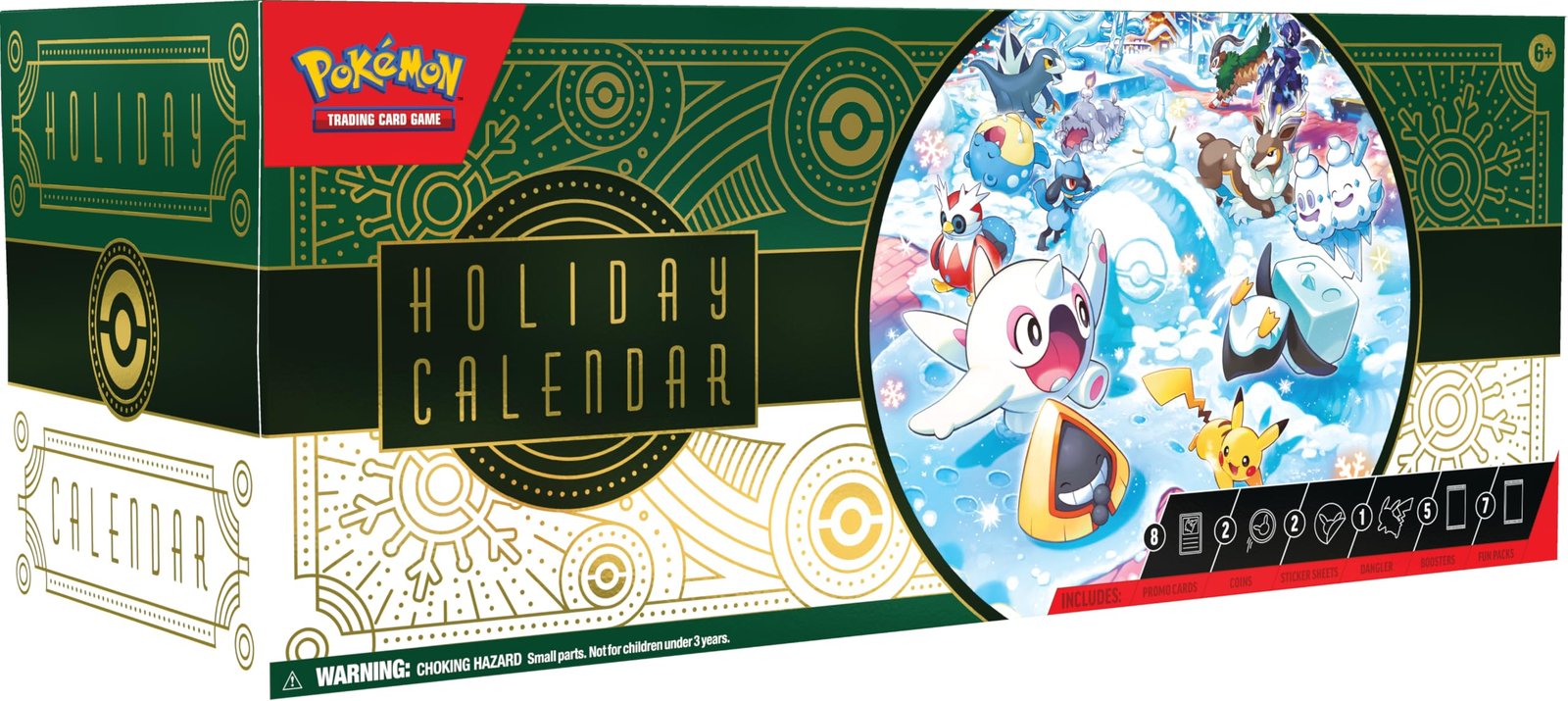81G0D6wZlRL Pokémon TCG: Holiday Calendar (8 Foil Promo Cards, 5 Booster Packs & More) - Image 1