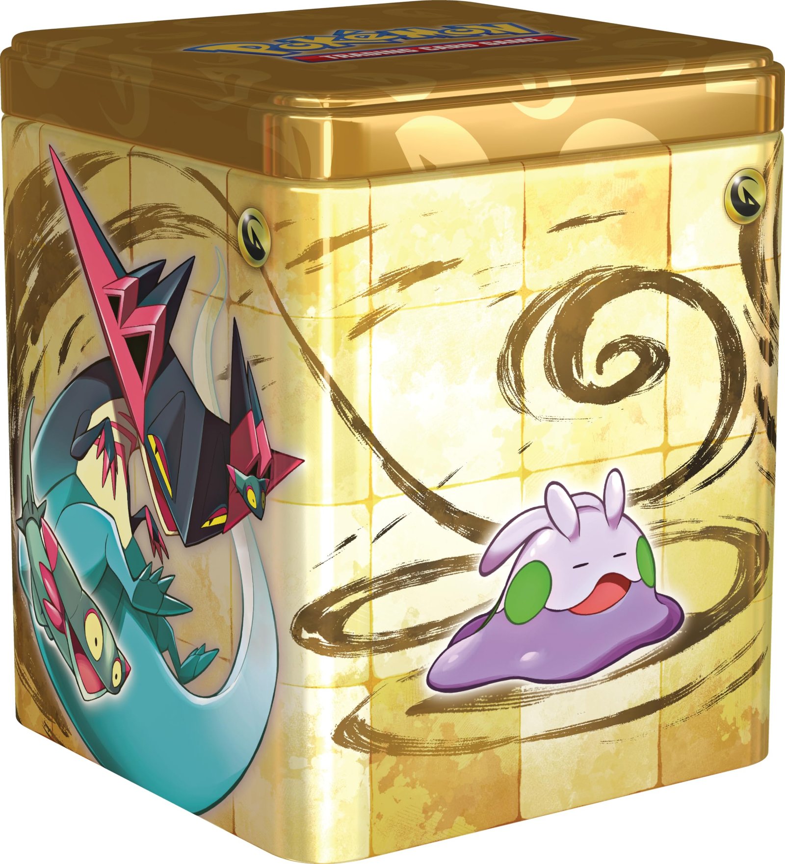81I3AqreK8L Pokémon TCG: Dragon Stacking Tin (3 Booster Packs & 2 Sticker Sheets) - Image 1
