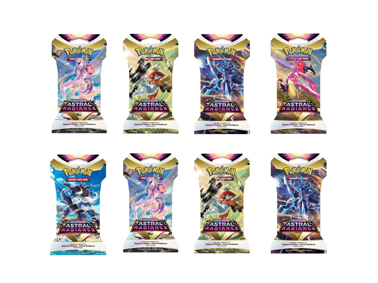 81L9VpSSmBL Pokemon Sword and Shield Astral Radiance Boosters - 8 Sleeved Packs! - Image 1