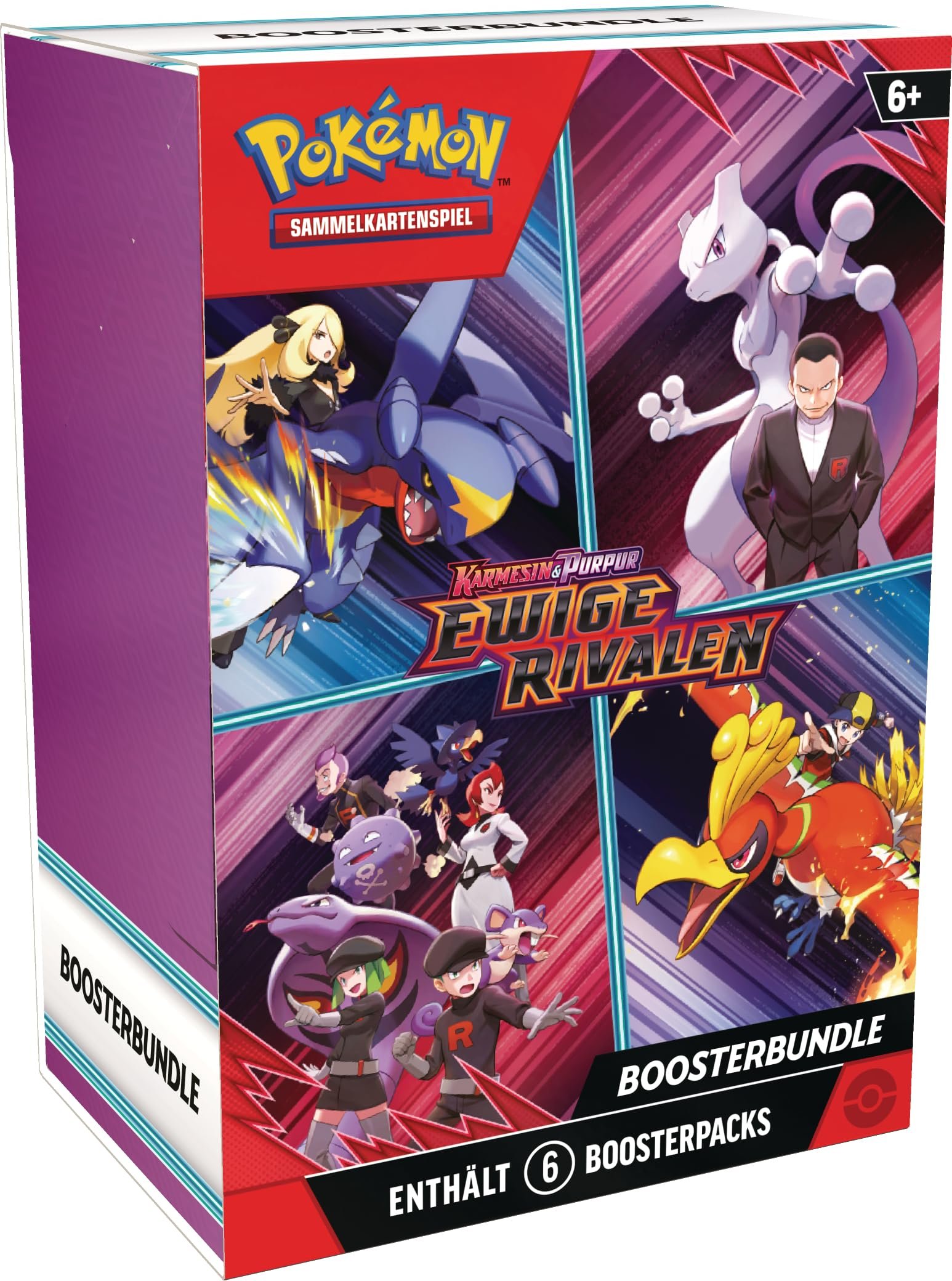 Pokémon - Trading Card Game: Crimson & Purple Booster Bundle - Eternal Rivals (6 Booster Packs)