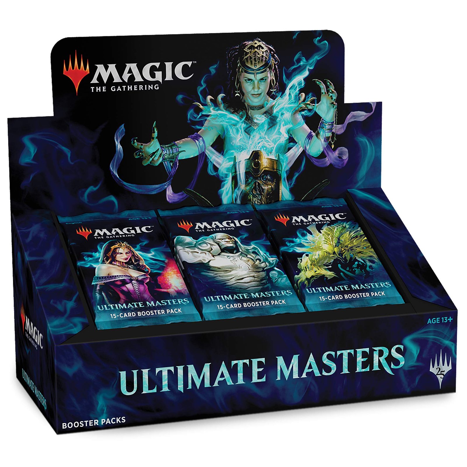 81WfumWT9eL Magic: The Gathering Ultimate Masters Booster Box | 24 Booster Packs (360 Cards) | 1 Special Box-Topper Card - Image 1
