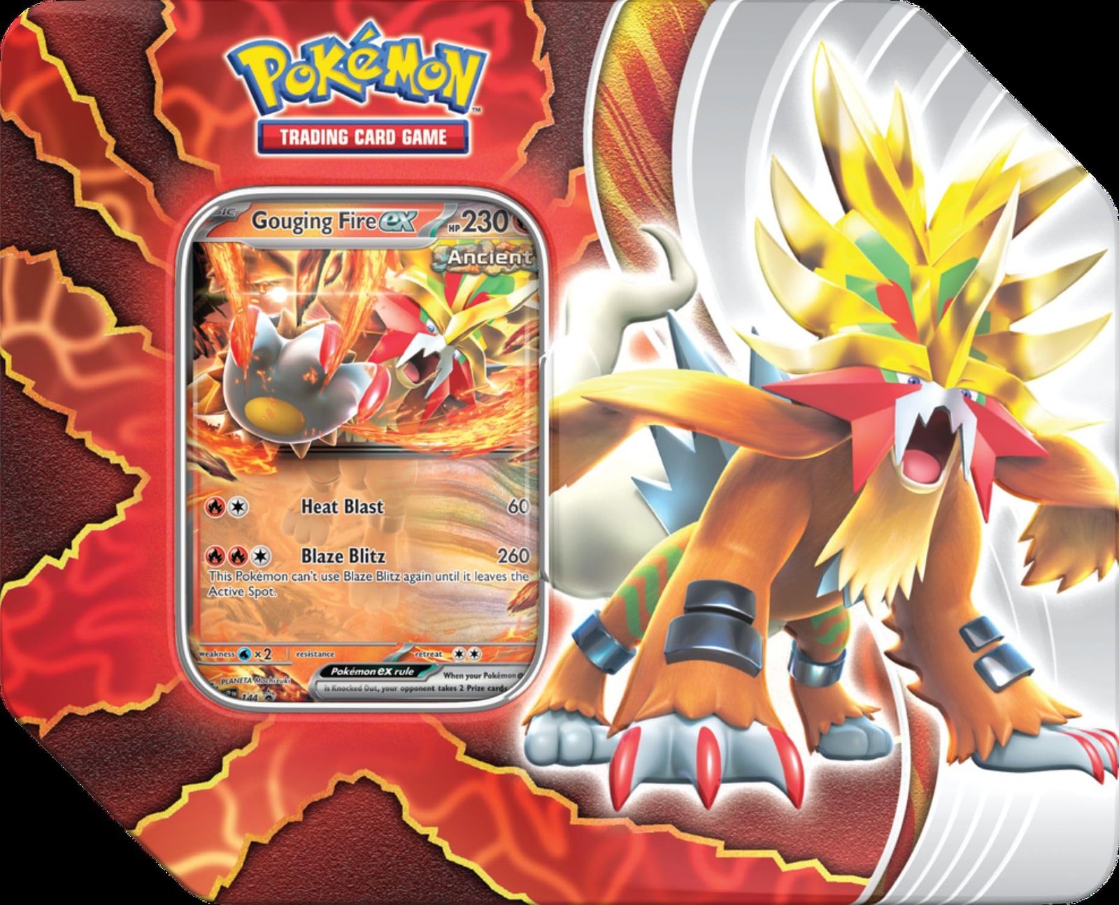 81k4B1B1hbL Pokemon TCG: Paradox Destinies Tin - Gouging Fire EX - Image 1