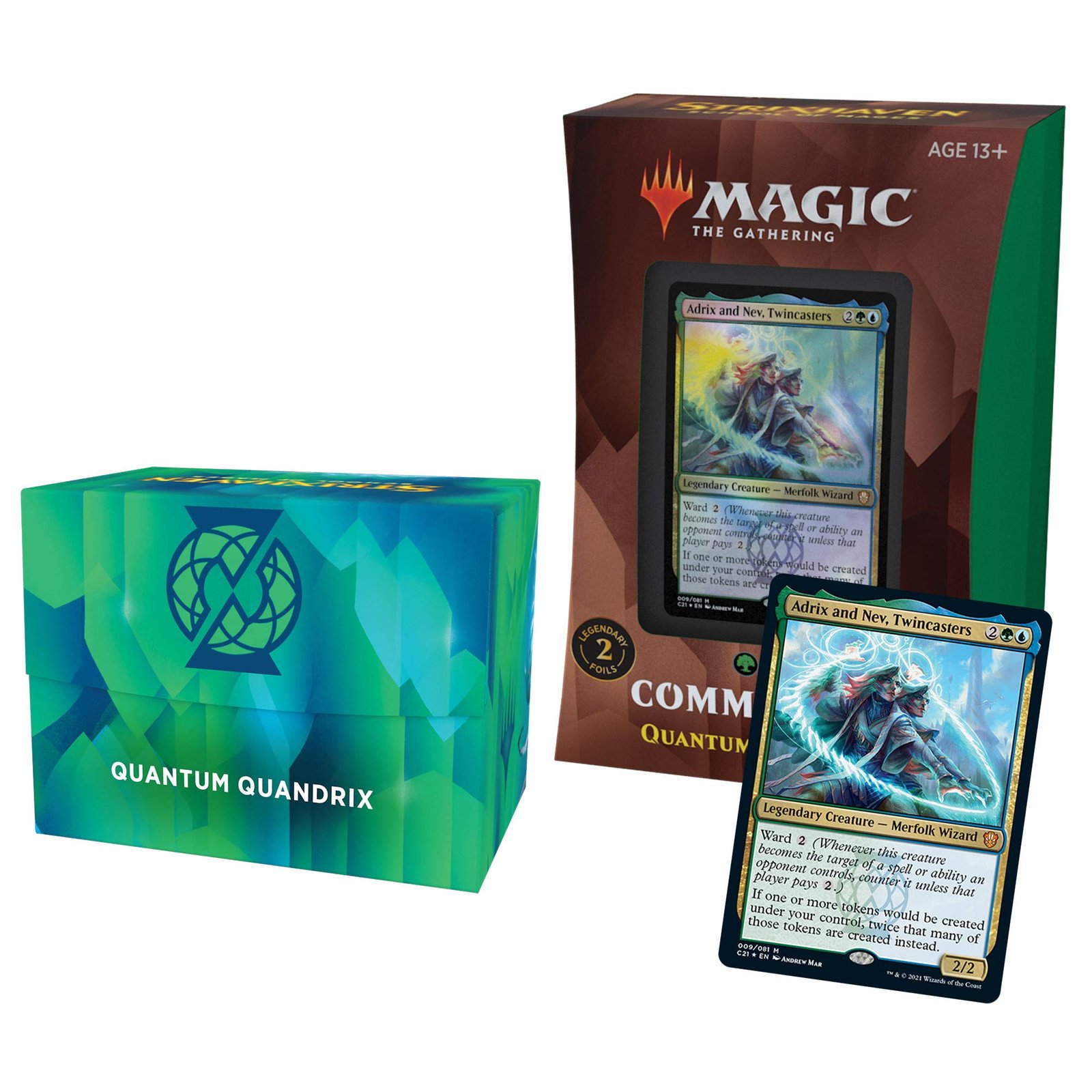 81tLXQRNrvL_69761ed3-992e-4d0c-82d9-22031e0c7bef Magic: The Gathering Strixhaven Commander Deck – Quantum Quandrix (Blue-Green) - Image 1