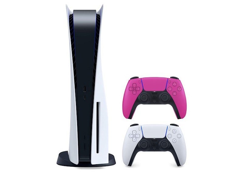 Sony-Playstation-5-PS5-Disc-Console-with-Extra-DualSense-Wireless-Controller-Bundle-3005718-3006395-Nova-Pink Sony Sony Playstation 5 PS5 Disc Console with Extra DualSense Wireless Controller Bundle (US Plug) 3005718-3006395/3006634
