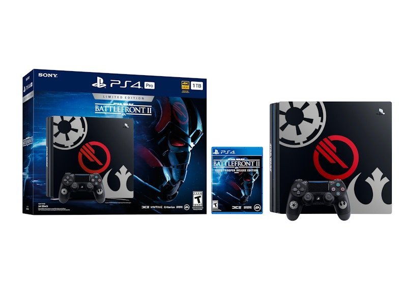 Sony Playstation PS4 Pro 1TB Star Wars Battlefront II Console Bundle 3002421