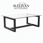 Modern Coffee Table with Tempered Glass Top with Sullivan Affordable logo