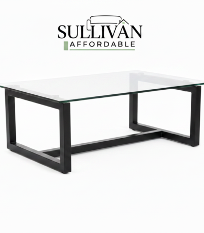 Modern Coffee Table with Tempered Glass Top with Sullivan Affordable logo